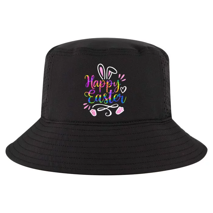 Happy Easter Bunny Rabbit Face Tie Dye Easter Day Wo Girl Cool Comfort Performance Bucket Hat