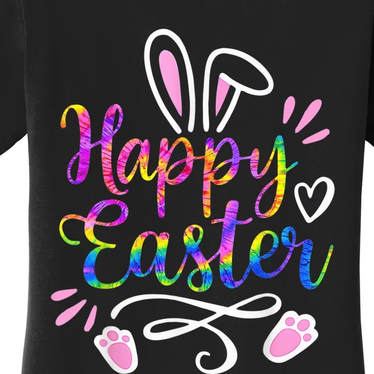 Happy Easter Bunny Rabbit Face Tie Dye Easter Day Wo Girl Women's T-Shirt