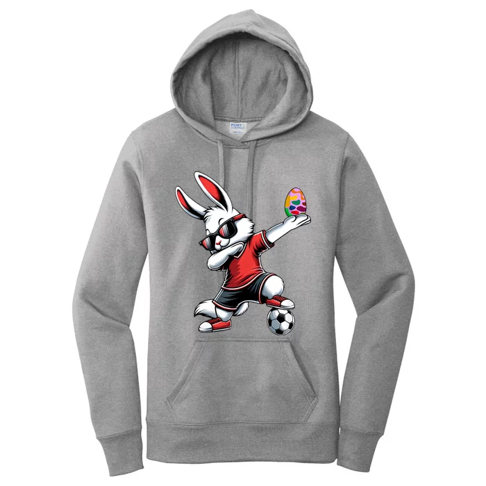 Happy Easter Bunny With Soccer Easter Sport Women's Pullover Hoodie