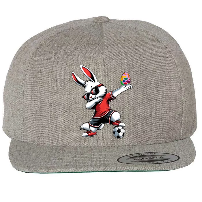 Happy Easter Bunny With Soccer Easter Sport Wool Snapback Cap