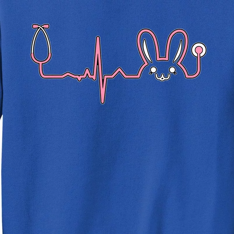 Heartbeat Easter Bunny Tee Nurse Stethoscope Nursing Gift Sweatshirt