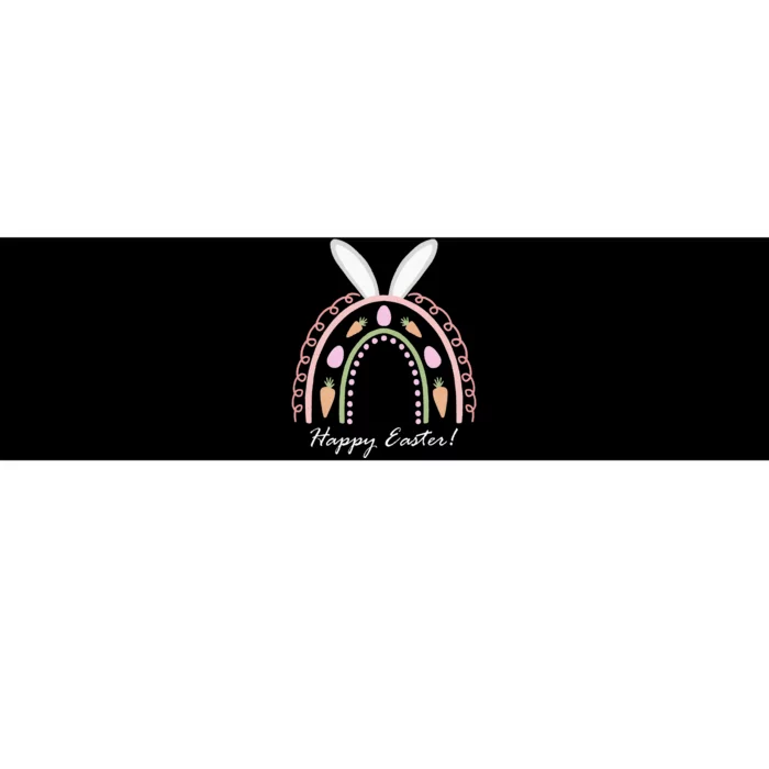 Happy Easter Bunny- Adorable Bunny Ears Spring Rainbow Bumper Sticker