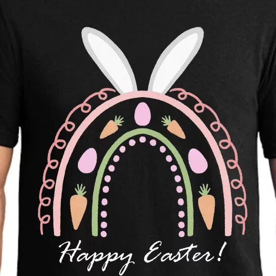 Happy Easter Bunny- Adorable Bunny Ears Spring Rainbow Pajama Set