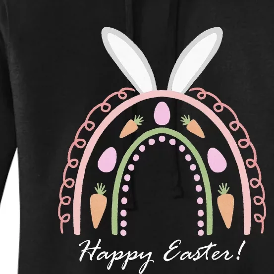 Happy Easter Bunny- Adorable Bunny Ears Spring Rainbow Women's Pullover Hoodie