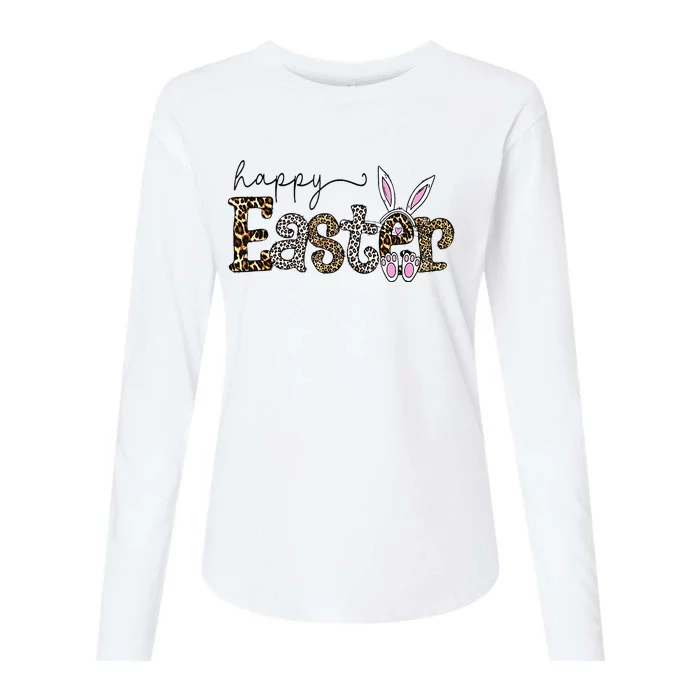 Happy Easter Bunny Rabbit Face Funny Easter Day Womens Cotton Relaxed Long Sleeve T-Shirt