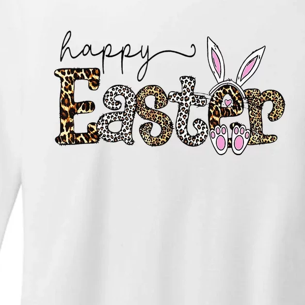 Happy Easter Bunny Rabbit Face Funny Easter Day Womens CVC Long Sleeve Shirt