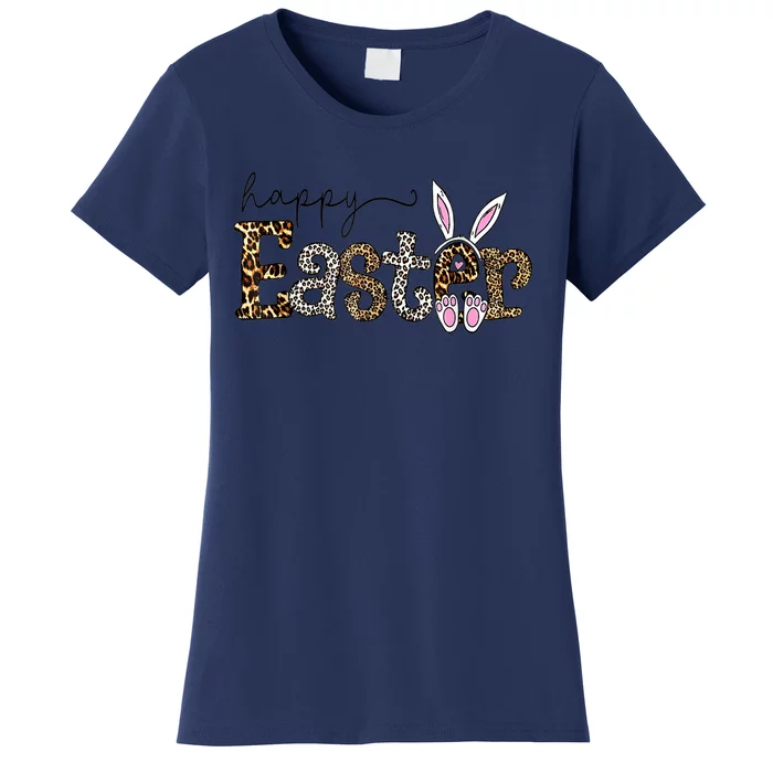 Happy Easter Bunny Rabbit Face Funny Easter Day Women Women's T-Shirt