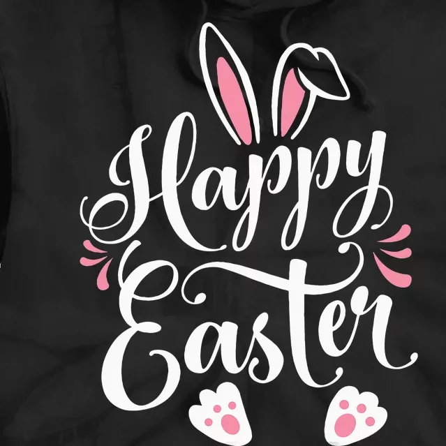 Happy Easter Bunny Rabbit Face Funny Easter Day Tie Dye Hoodie