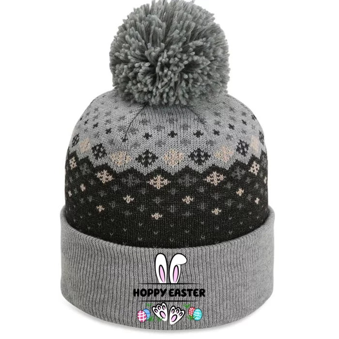 Hoppy Easter Bunny Holiday Cute The Baniff Cuffed Pom Beanie