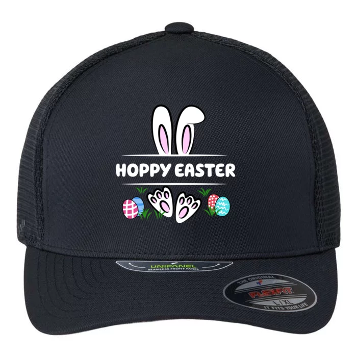 Hoppy Easter Bunny Holiday Cute Flexfit Unipanel Trucker Cap