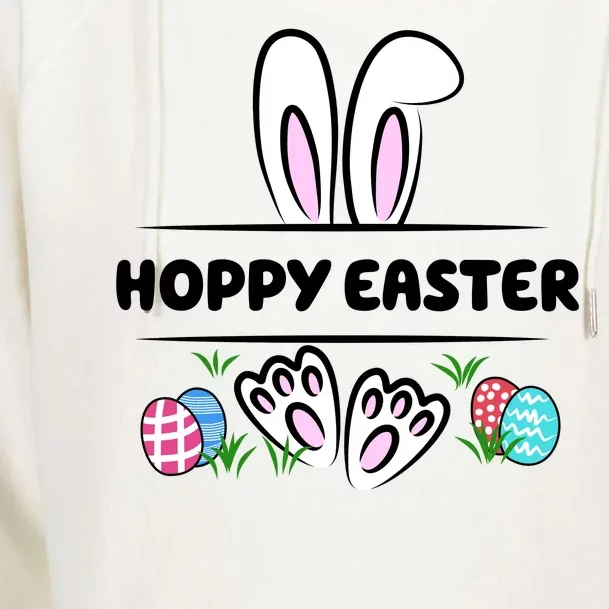 Hoppy Easter Bunny Holiday Cute Womens Funnel Neck Pullover Hood