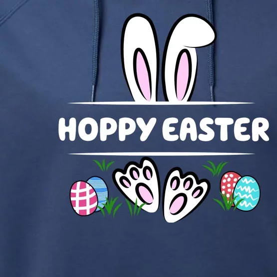 Hoppy Easter Bunny Holiday Cute Performance Fleece Hoodie