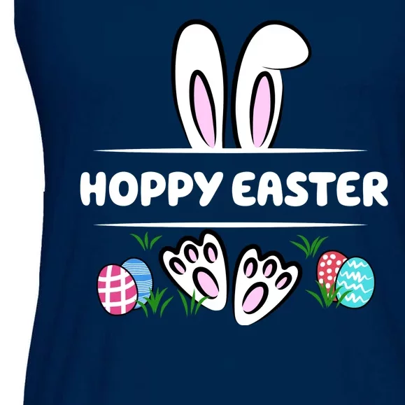 Hoppy Easter Bunny Holiday Cute Ladies Essential Flowy Tank