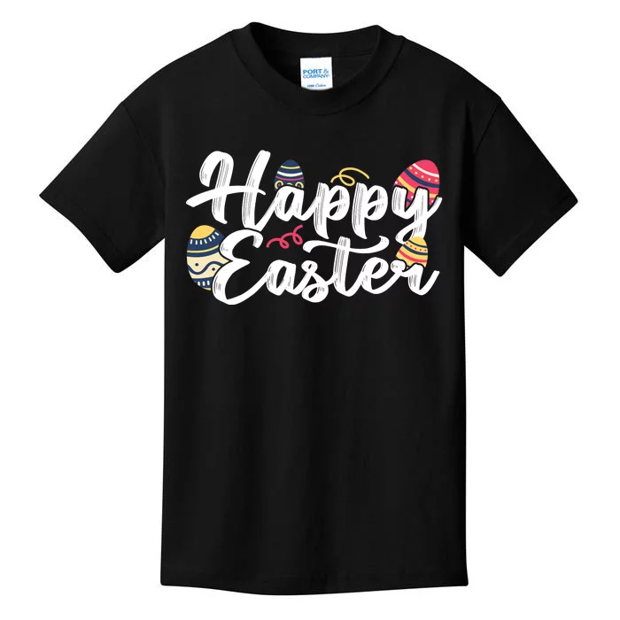 Happy Easter Bunny Egg Sayings Kids T-Shirt