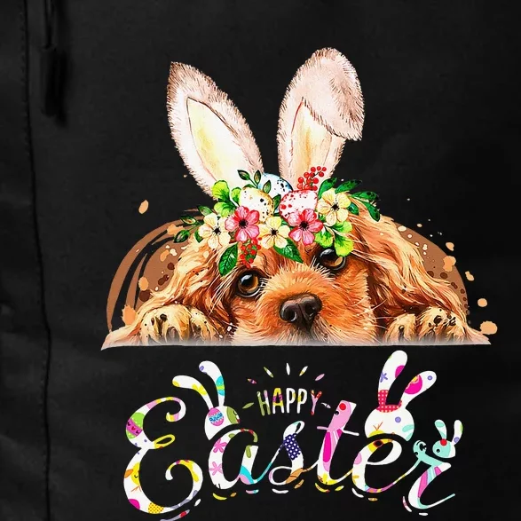 Happy Easter Bunny Cocker Spaniel Lovers Daily Commute Backpack