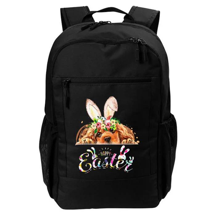 Happy Easter Bunny Cocker Spaniel Lovers Daily Commute Backpack