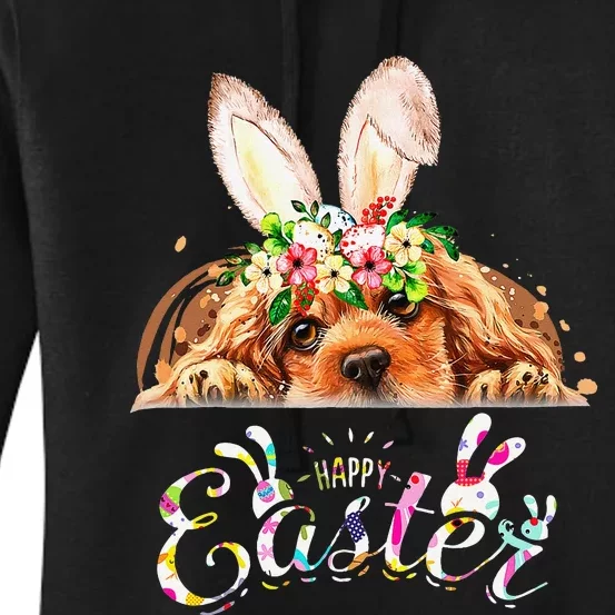 Happy Easter Bunny Cocker Spaniel Lovers Women's Pullover Hoodie