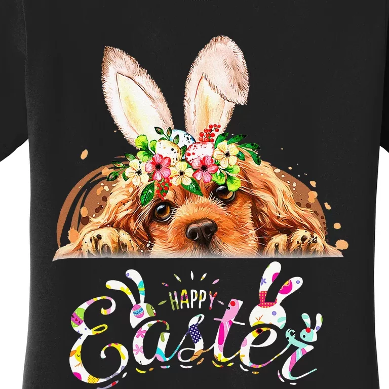 Happy Easter Bunny Cocker Spaniel Lovers Women's T-Shirt