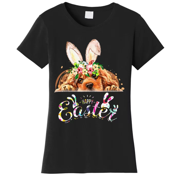 Happy Easter Bunny Cocker Spaniel Lovers Women's T-Shirt