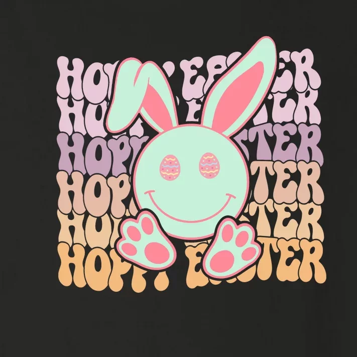 Hoppy Easter Bunny Retro Toddler Long Sleeve Shirt