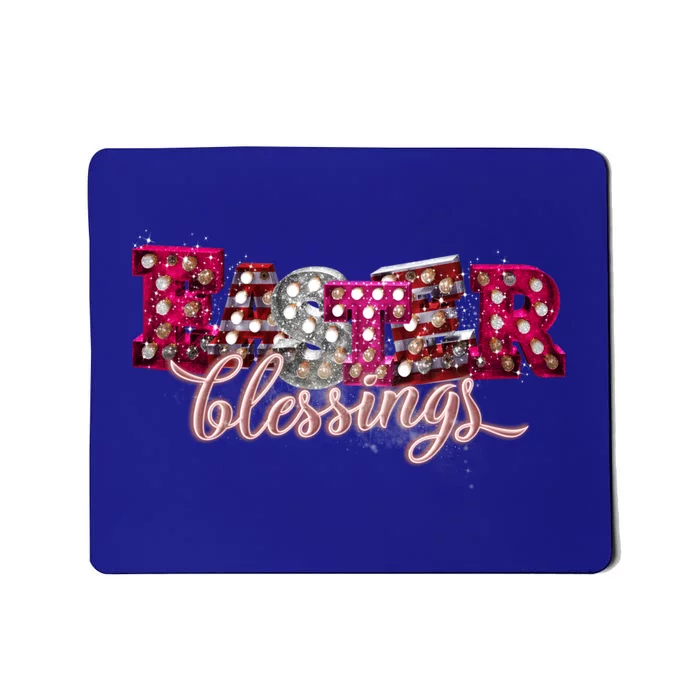 Happy Easter Blessings Great Gift Cute Lettering Graphic Gift Mousepad