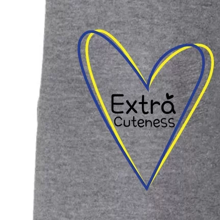 Heart Extra Cuteness For Down Syndrome Awareness Gift Doggie 3-End Fleece Hoodie