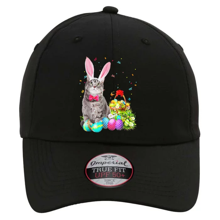 Happy Easter Cute Bunny Cat Eggs Basket Men Women Funny The Original Performance Cap