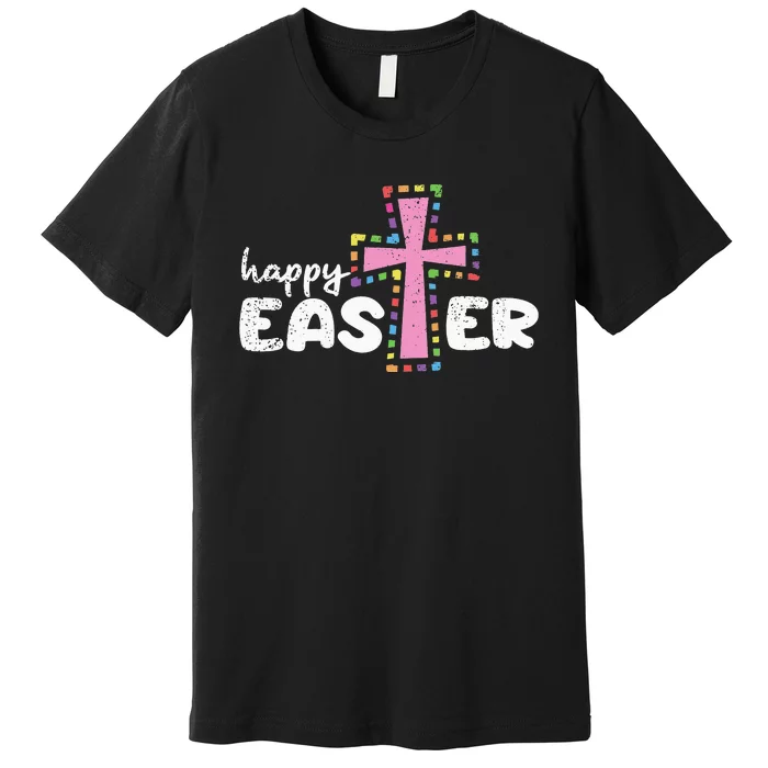 Happy Easter Christian Egg Hunting Spring Cross Premium T-Shirt