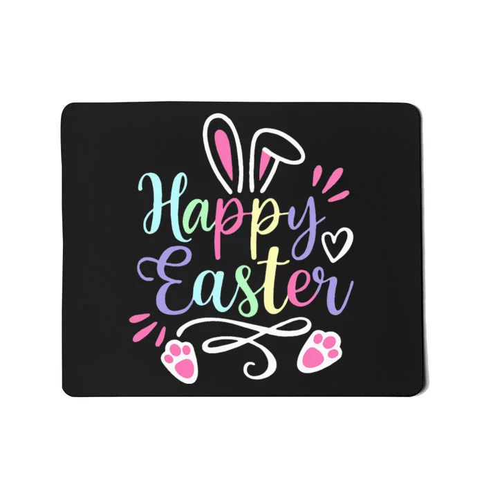 Happy Easter Cute Bunny Rabbit Face Funny Easter Mousepad