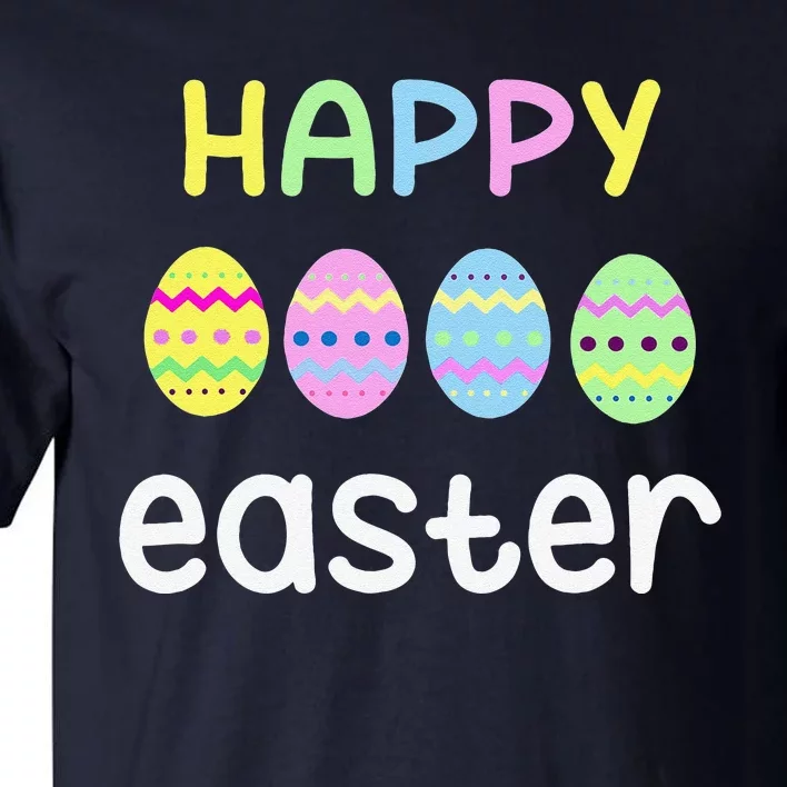 Happy Easter Cute Eggs Funny Christmas Tall T-Shirt