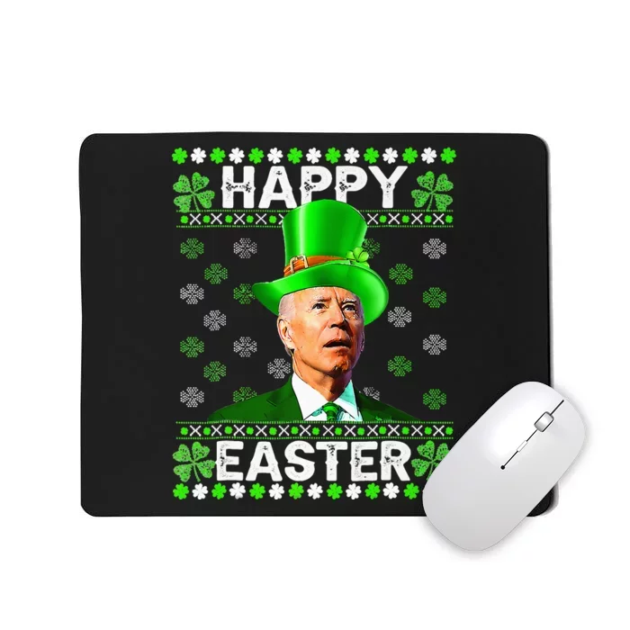 Happy Easter Confused Joe Biden St Patricks Day Mousepad