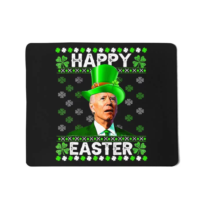 Happy Easter Confused Joe Biden St Patricks Day Mousepad