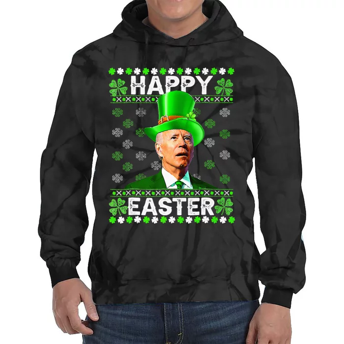 Happy Easter Confused Joe Biden St Patricks Day Tie Dye Hoodie