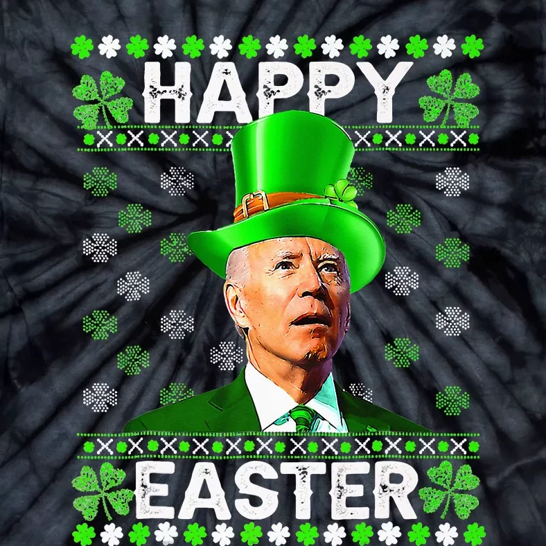 Happy Easter Confused Joe Biden St Patricks Day Tie-Dye T-Shirt