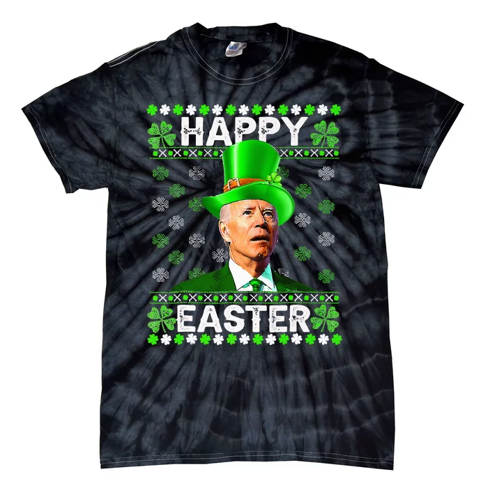 Happy Easter Confused Joe Biden St Patricks Day Tie-Dye T-Shirt