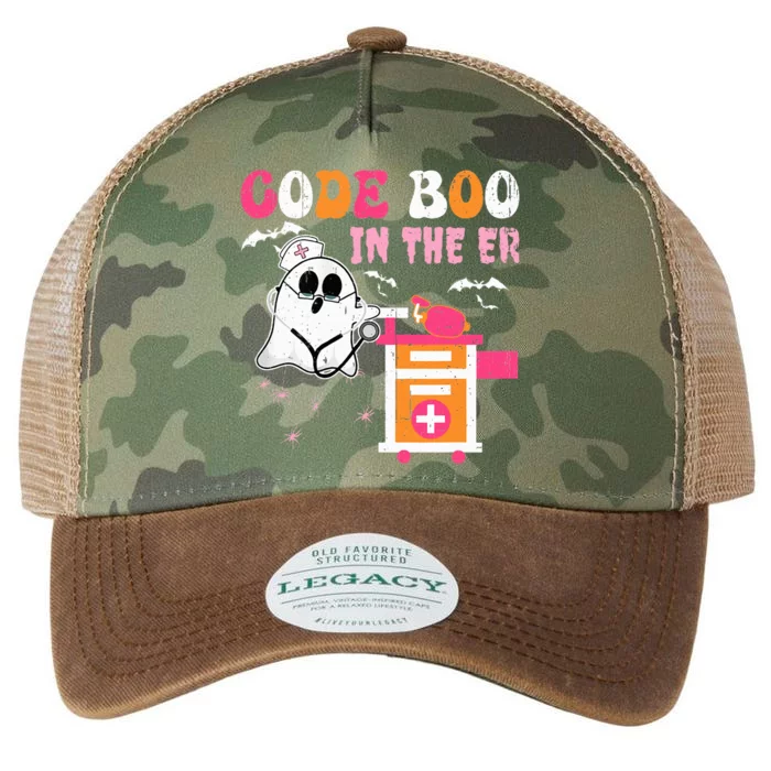 Halloween ER Costume Code Boo In The ER Nurse Crew Ghost Legacy Tie Dye Trucker Hat