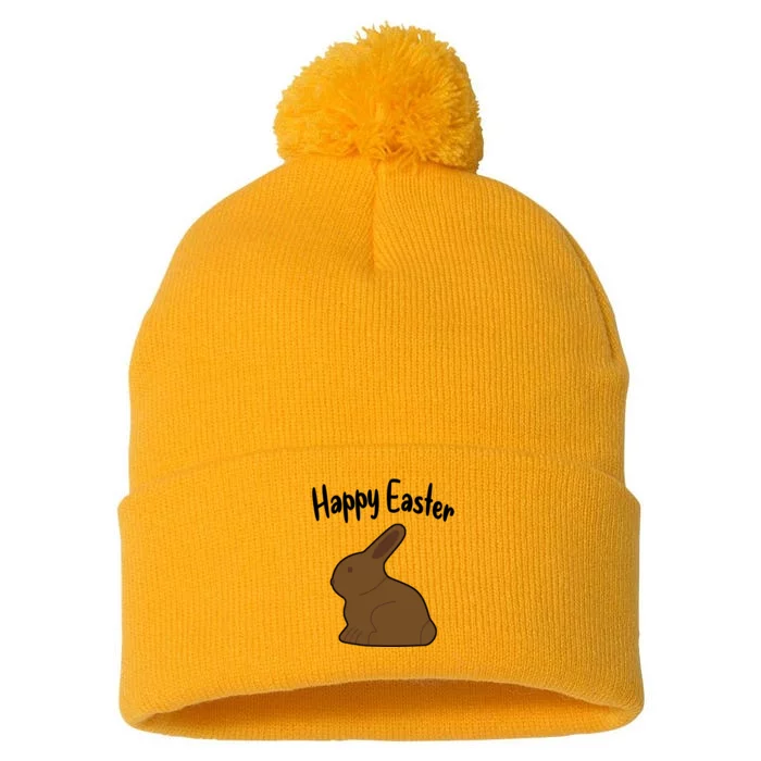 Happy Easter Chocolate Rabbits Bunnies Funny Gift Pom Pom 12in Knit Beanie