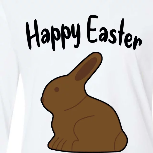 Happy Easter Chocolate Rabbits Bunnies Funny Gift Womens Cotton Relaxed Long Sleeve T-Shirt