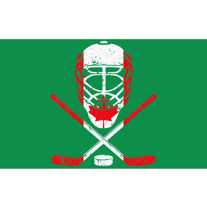 Hockey Equipment Canadian Flag Ice Hockey Bumper Sticker