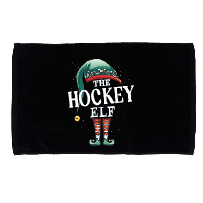 Hockey Elf Christmas Group Xmas Pajama Party Gift Microfiber Hand Towel