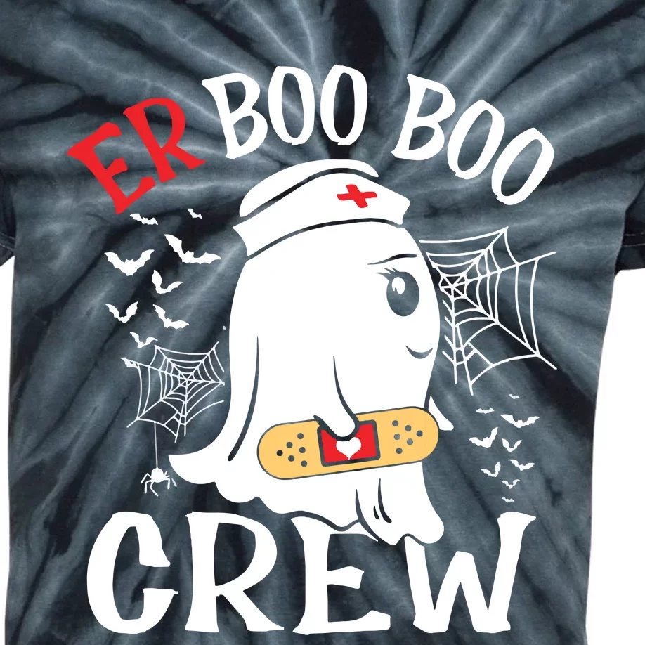 Halloween Er Costume Er Boo Boo Crew Nurse Ghost Nursing Kids Tie-Dye T-Shirt