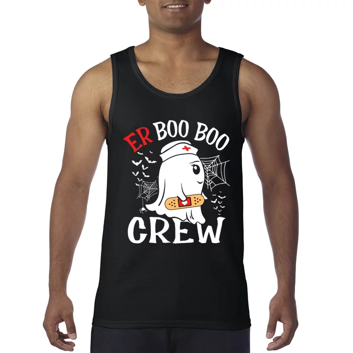 Halloween ER Costume ER Boo Boo Crew Nurse Ghost Nursing Tank Top