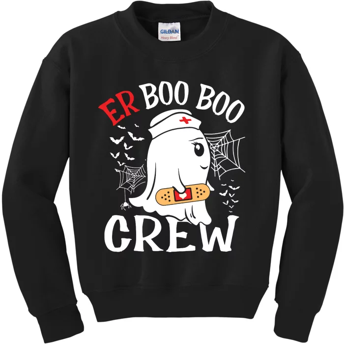 Halloween ER Costume ER Boo Boo Crew Nurse Ghost Nursing Kids Sweatshirt