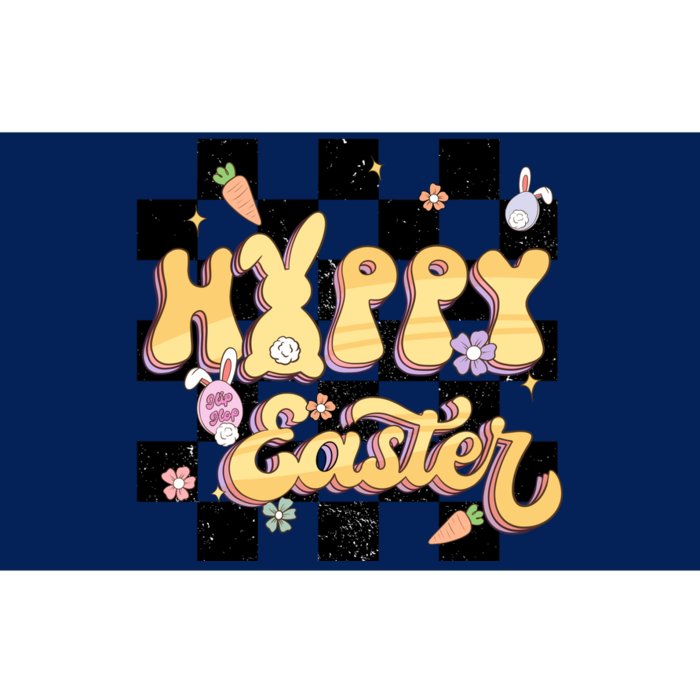 Hoppy Easter Cute Bunny Retro Easter Day Bumper Sticker