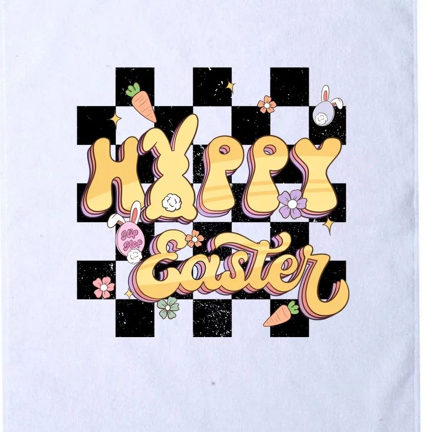 Hoppy Easter Cute Bunny Retro Easter Day Platinum Collection Golf Towel