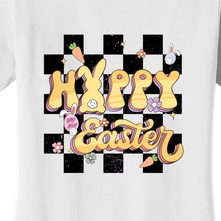 Hoppy Easter Cute Bunny Retro Easter Day Women's T-Shirt