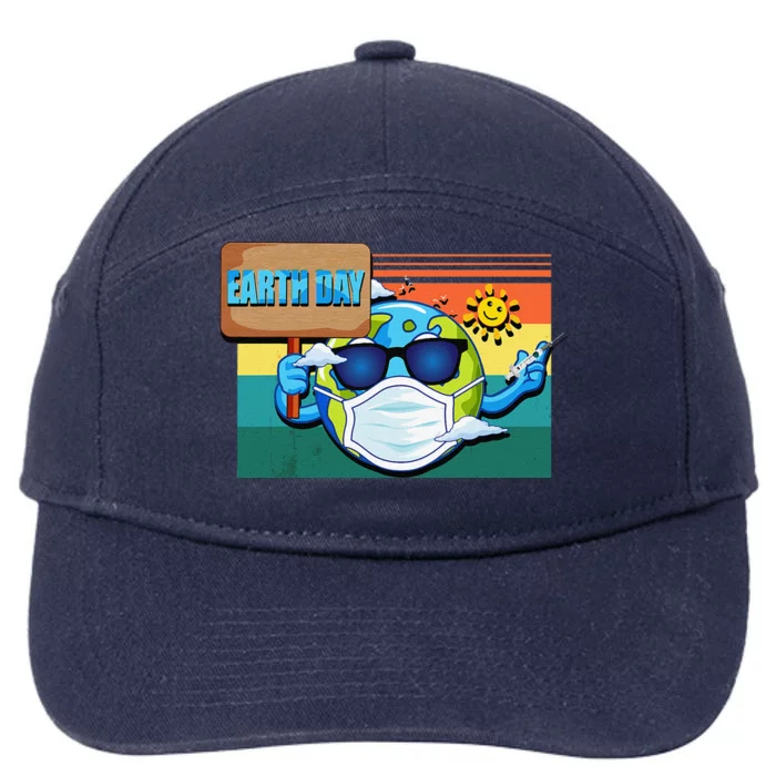 Happy Earthday Cool Earth Day Graphics 7-Panel Snapback Hat