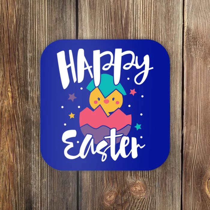 Happy Easter Chick Cute Yellow Chick Easter Holy Week Great Gift Coaster