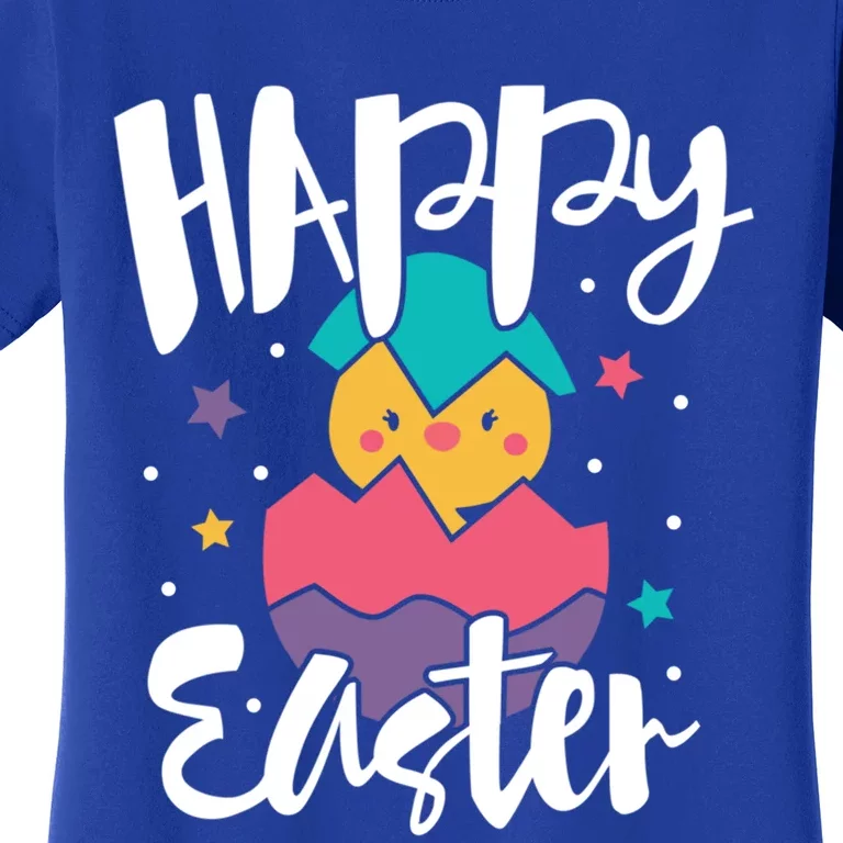 Happy Easter Chick Cute Yellow Chick Easter Holy Week Great Gift Women's T-Shirt