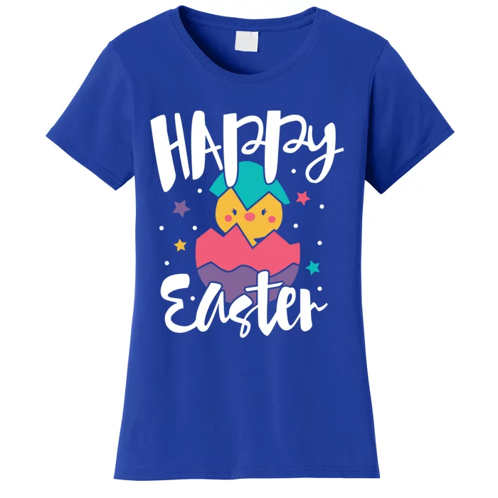 Happy Easter Chick Cute Yellow Chick Easter Holy Week Great Gift Women's T-Shirt